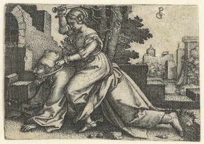 Aristote et Phyllis (Campaspe) - Georg Pencz