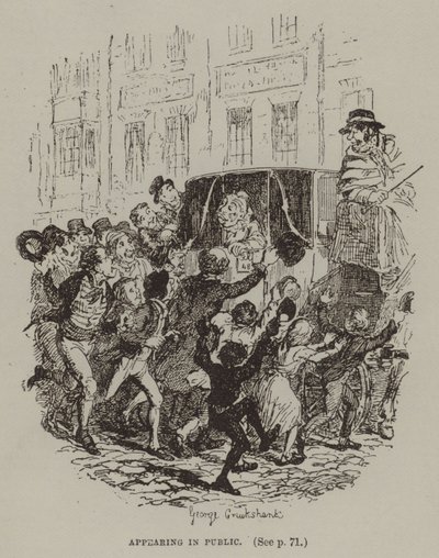 Apparaître en public (gravure) - George (after) Cruikshank