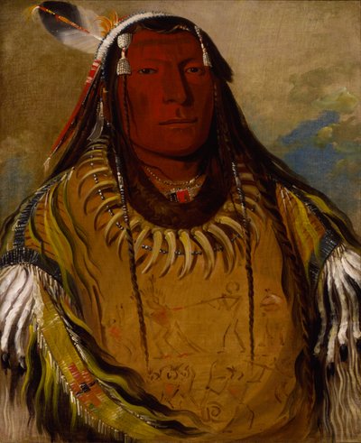 Pa-ris-ka-roó-pa, Deux Corbeaux, un chef, 1832 - George Catlin