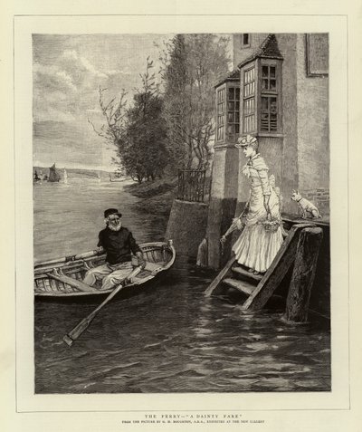 Le Ferry, une délicate traversée - George Henry Boughton