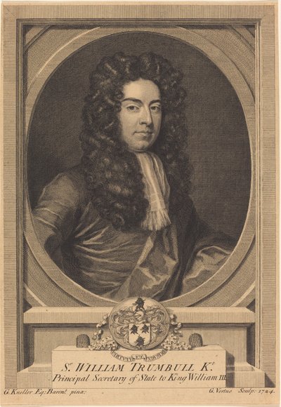 William Trumbull - George Vertue after Sir Godfrey Kneller