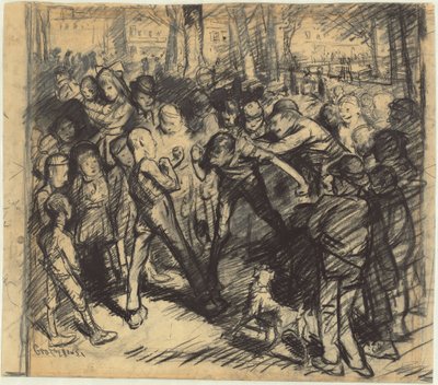 Combat de rue [recto], 1907 - George Wesley Bellows