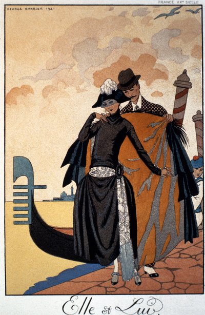 Elle et Lui, illustration de mode - Georges Barbier