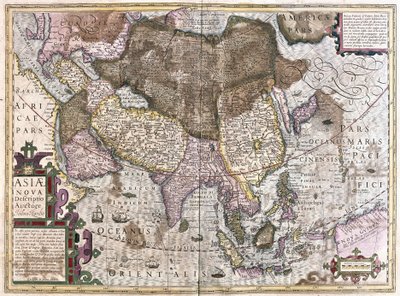 Asie (gravure) - Gerardus Mercator