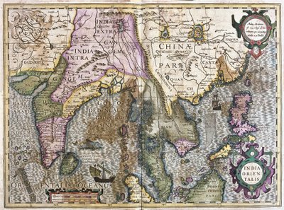 Inde orientale (gravure) - Gerardus Mercator