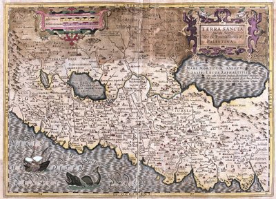 Terre Sainte et Palestine (gravure) - Gerardus Mercator