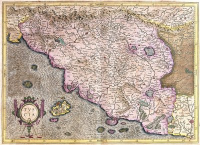 Toscane, Italie (gravure) - Gerardus Mercator