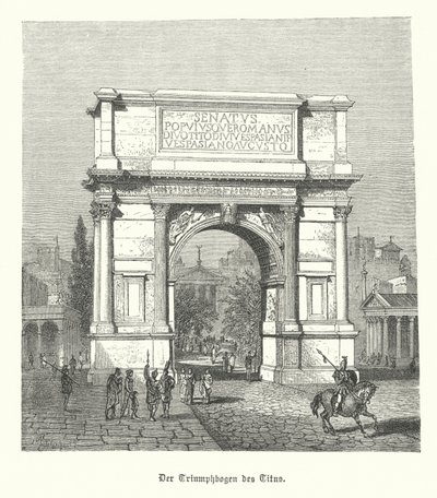 Arc de Titus, Rome (gravure) - German School