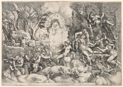 La Mort de Procris, c. 1540 - Giorgio Ghisi