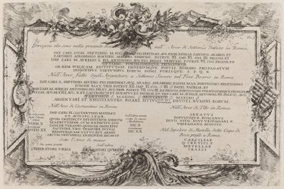 Plaque de texte - Giovanni Battista Piranesi