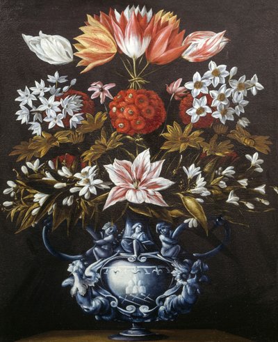 Vase avec des fleurs - Giovanni Battista Recco