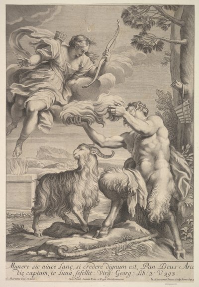 Pan déjoué par Diane, 1675-1741 - Giovanni Girolamo Frezza