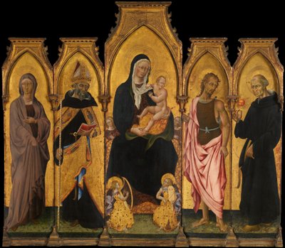 Madone et enfant avec des saints, 1454 - Giovanni di Paolo