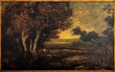 Paysage avec figure - Giuseppe Miti Zanetti