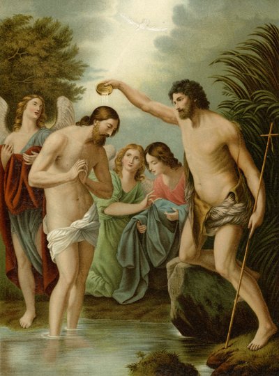 Le baptême du Christ - Guido Reni