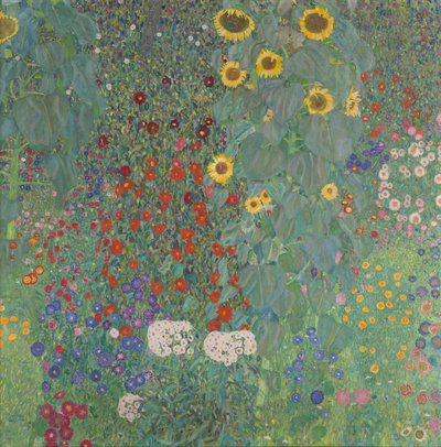 Jardin de ferme avec tournesols - Gustav Klimt