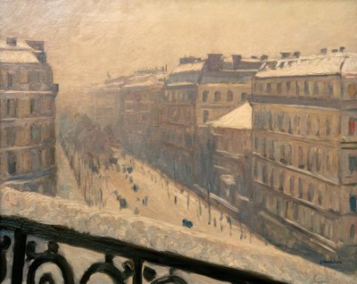 Boulevard Haussmann, effet de neige - Gustave Caillebotte