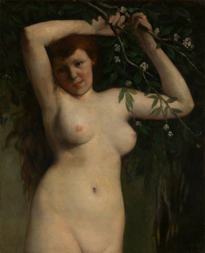 Nu avec branche fleurie - Gustave Courbet