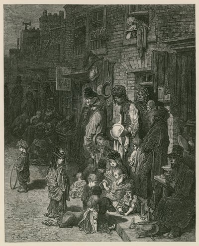 Taudis à Londres (gravure) - Gustave Dore