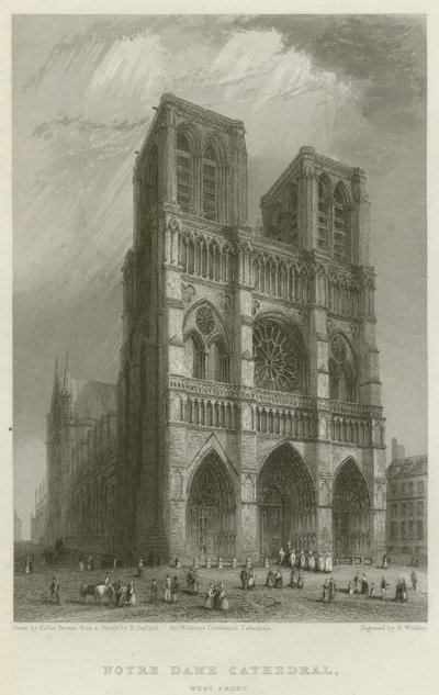 Cathédrale Notre-Dame, façade ouest - Hablot Knight Browne