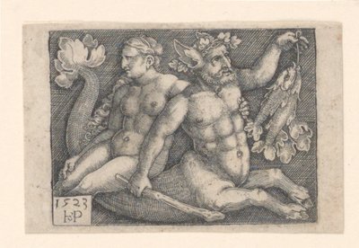 Un triton et une nymphe - Hans Sebald Beham