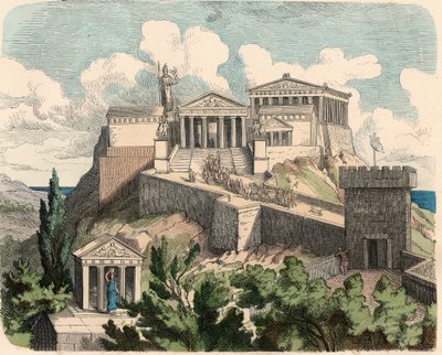 Grèce antique : Athènes, Acropole - Parthénon - Heinrich Leutemann