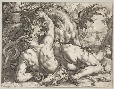 Le Dragon dévorant les compagnons de Cadmus - Hendrick Goltzius