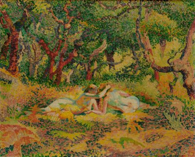 Deux femmes nues sous un chêne-liège - Henri Edmond Cross