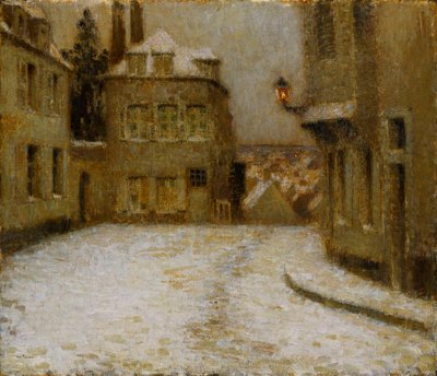 Neige, Montmartre - Henri Eugene Augustin Le Sidaner