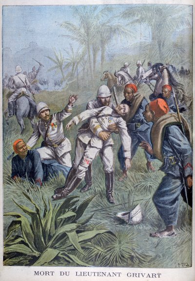 La mort du lieutenant Grivart, Niger, 1899 - Henri Meyer