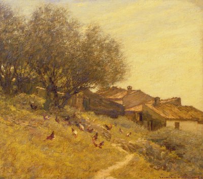 Un village sur une colline en Provence - Henry Herbert La Thangue