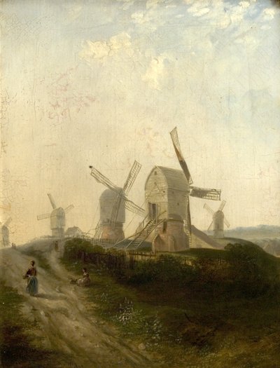 Moulins à vent sur la forêt de Nottingham - Henry Smyth