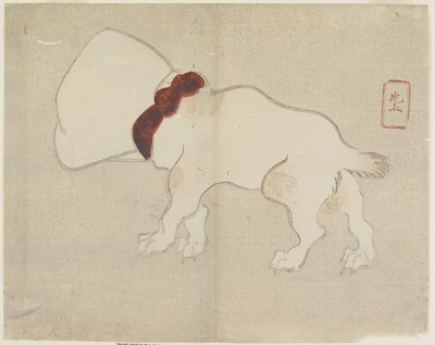 Chien avec un sac sur la tête, c. 1830 - Hogyoku