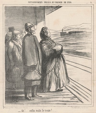 Ah! Enfin voilà le train! ... - Honoré Daumier