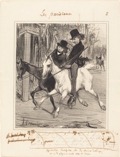 Équitation boutiquière - Honoré Daumier