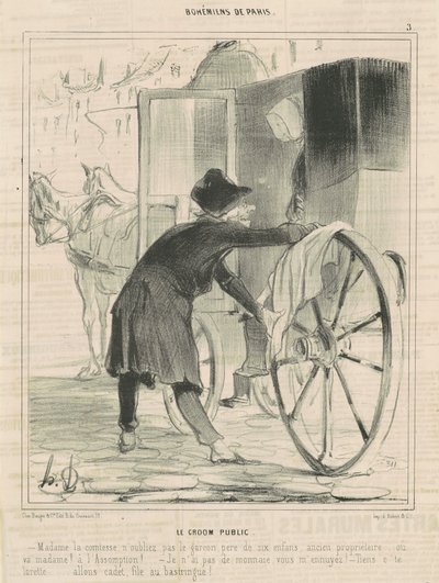 Le groom public - Honoré Daumier