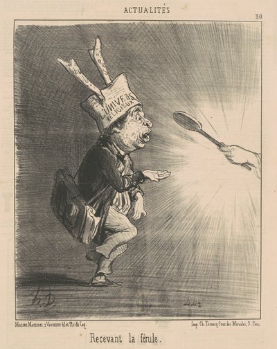 Recevant la férule - Honoré Daumier