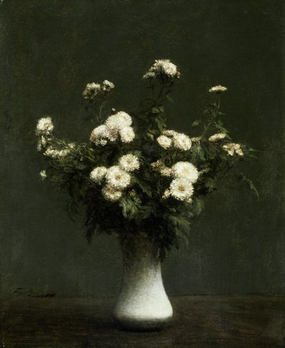 Vase de chrysanthèmes - Ignace Henri Jean Fantin Latour