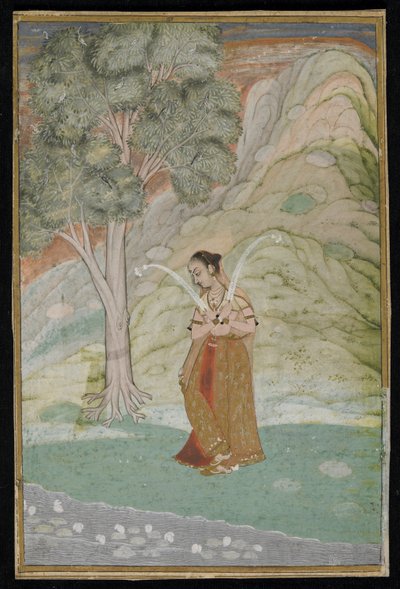 Gauri Ragini, folio de manuscrit, fin du 18ème siècle - Indian School