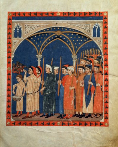 Ms 973 c.20 Une procession - Italian School