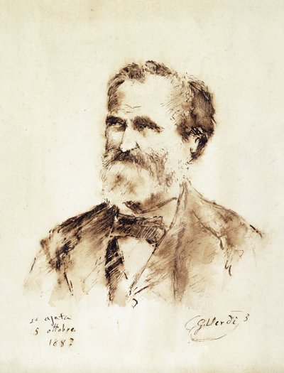 Portrait de Giuseppe Verdi - Italian School