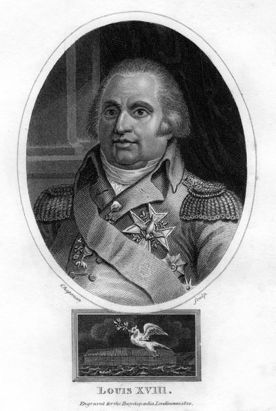 Louis XVIII, roi de France, 1820 - J. Chapman