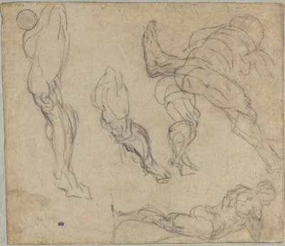 Figures et jambes (verso) - Jacopo Tintoretto