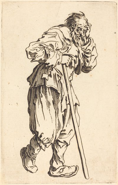 Mendiant avec un bâton - Jacques Callot