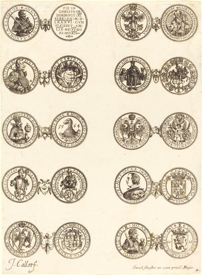 Pièces de monnaie [plaque 4] - Jacques Callot