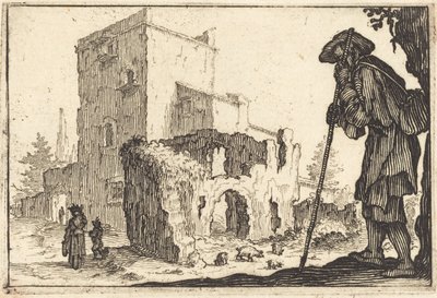 Berger et ruines - Jacques Callot