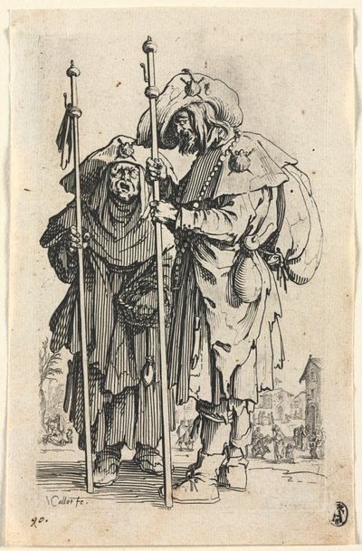 Les Mendiants : Les deux pèlerins - Jacques Callot