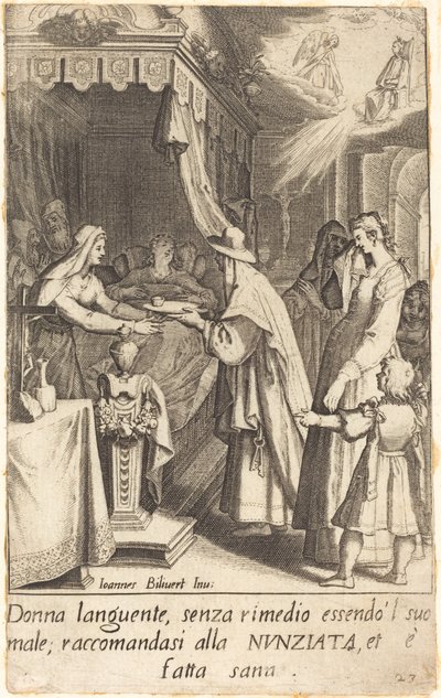 Le malade guéri - Jacques Callot after Giovanni Bilivert