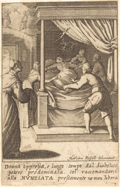 La femme opprimée - Jacques Callot after Matteo Rosselli