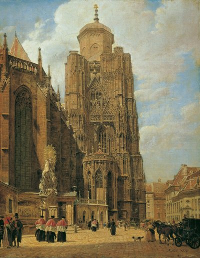 La cathédrale Saint-Étienne à Vienne - Jakob Alt